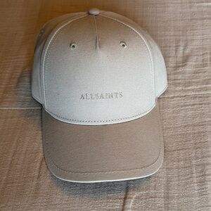 ALLSAINTS Cream Baseball Cap with Embroidered Logo